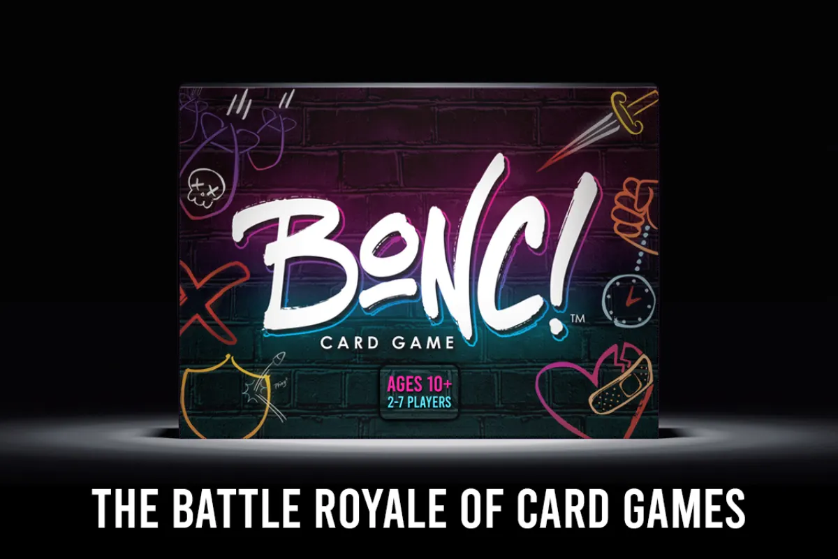 The BONC! card game box: The Battle Royale of Card Games